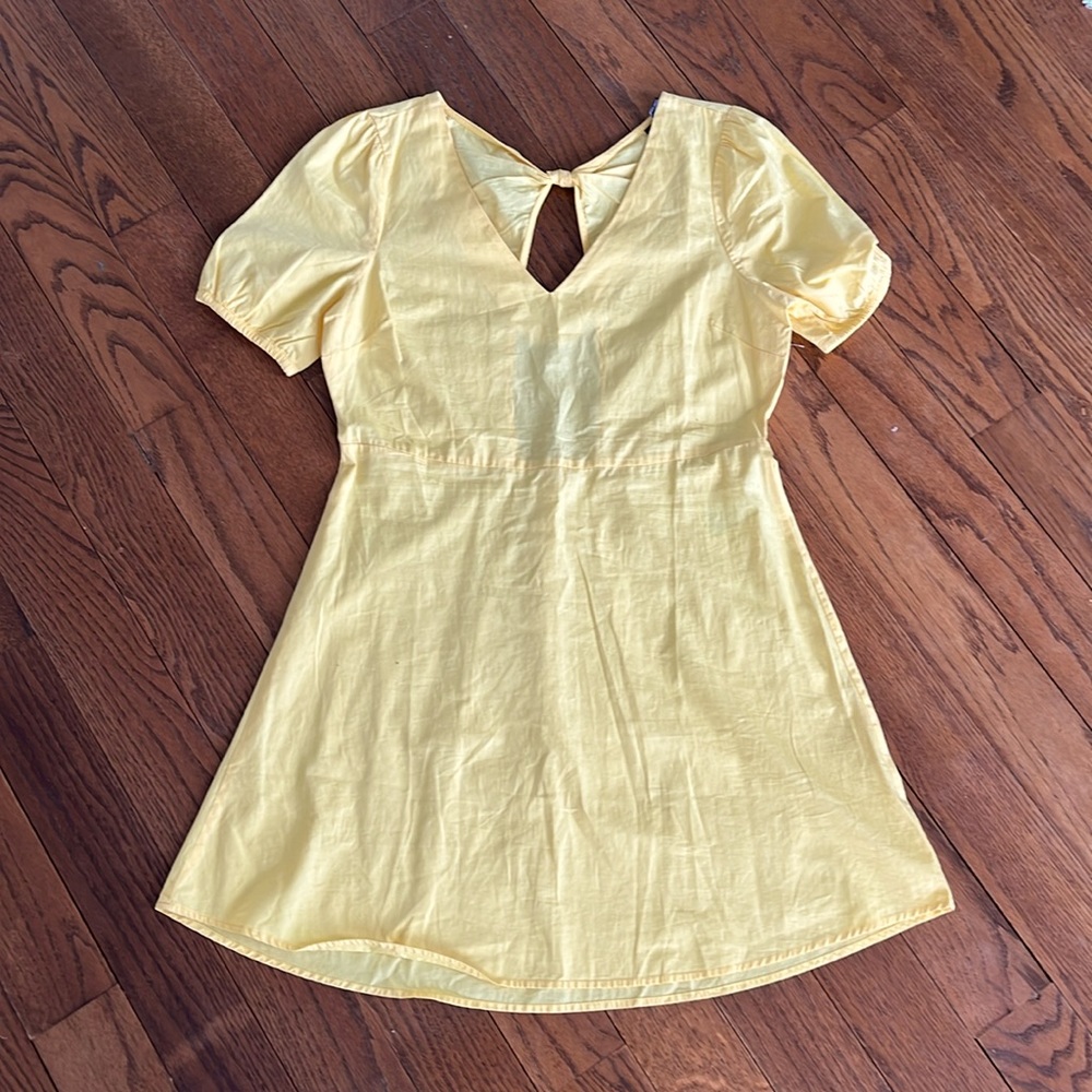 Vero Moda unlined 100% cotton yellow dress
